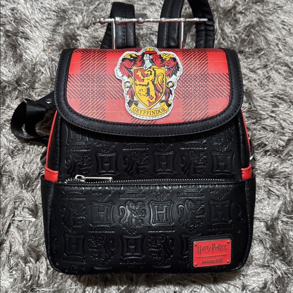 Loungefly Harry Potter Gryffindor Red and Black Plaid Backpack